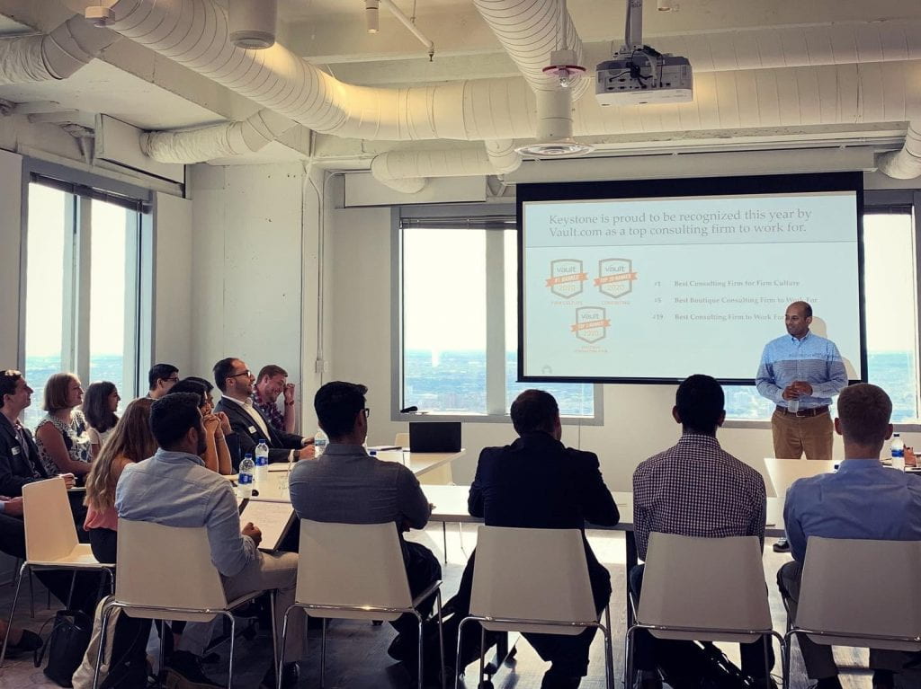 Kelley Consulting Workshop members visiting Keystone on the August 2019 Chicago Trip