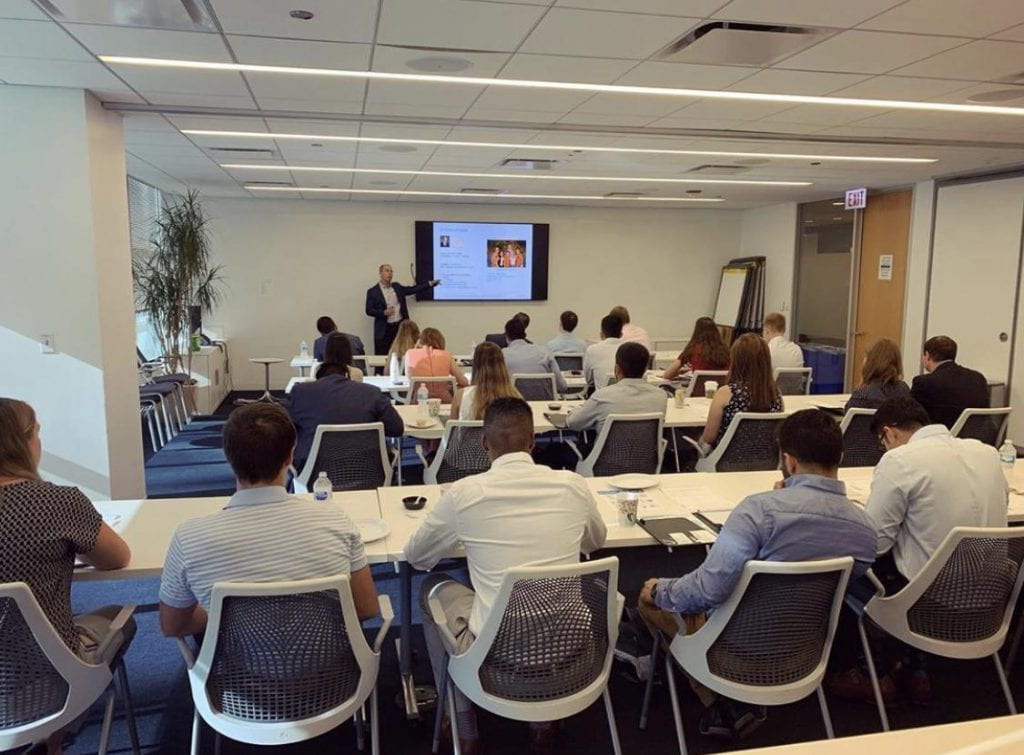Kelley Consulting Workshop members visiting Protiviti on the August 2019 Chicago Trip