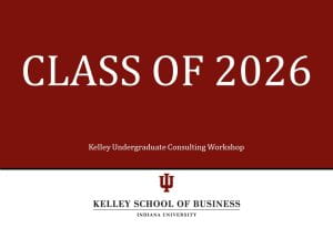 Kelley Undergraduate Consulting Workshop class of 2026 placeholder